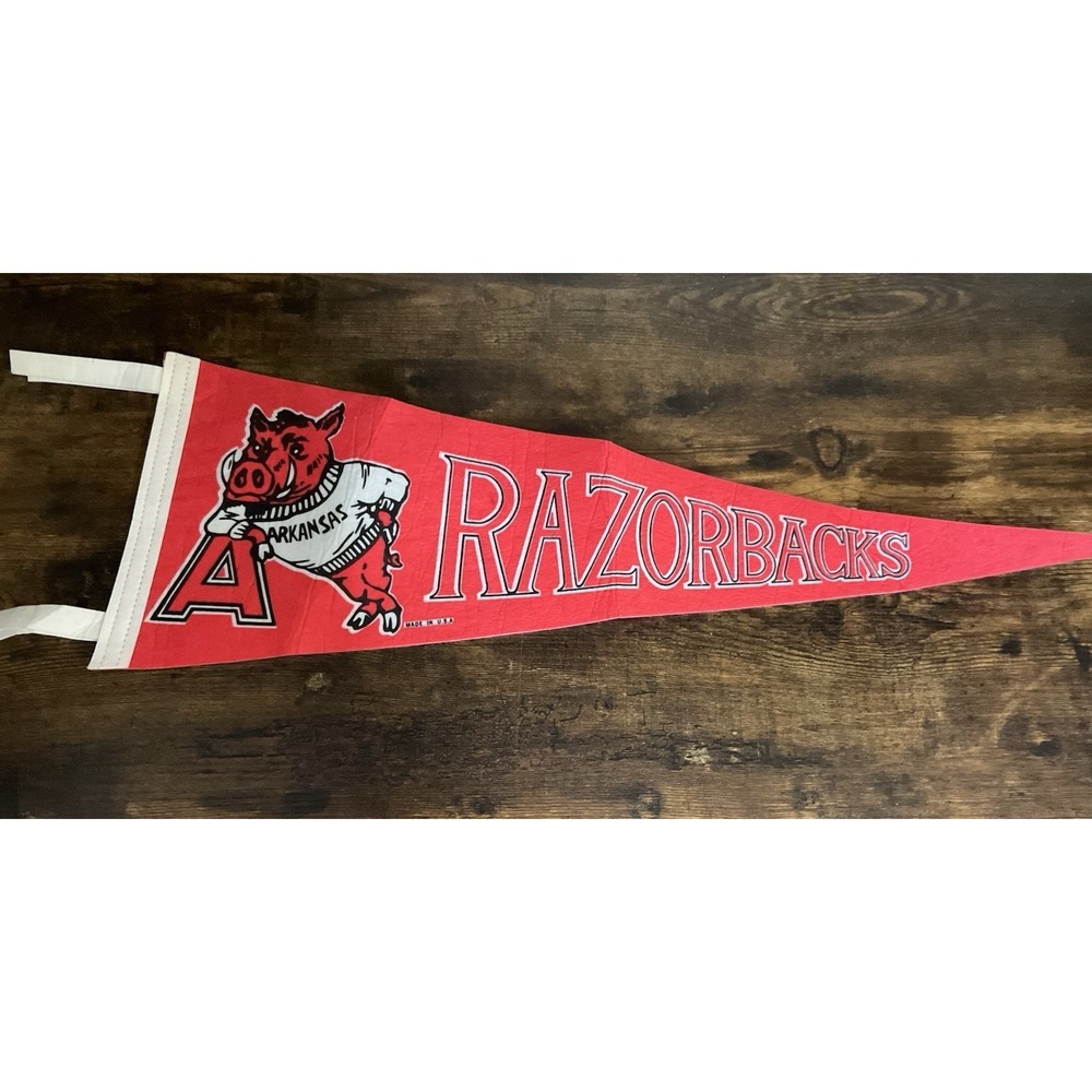 University of Arkansas Razorbacks Vintage Wool Pennant